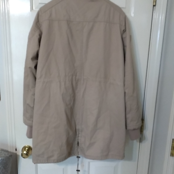STEVE MADDEN Mens SZ L Tan 32in Coat/Jacket Zip Pockets - Picture 4 of 6
